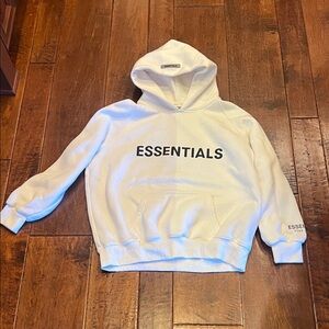 Essentials Cream/ white Hoodie for Men or women